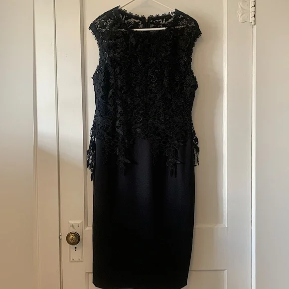 Alex Marie Charlotte Lace Trim Mother of The Bride Dress, Womens, 10, Black - Dillard's exclusive Alex Marie Charlotte Lace Trim Mother of The Bride Dress, Womens, 10, Black - Dillard's exclusive